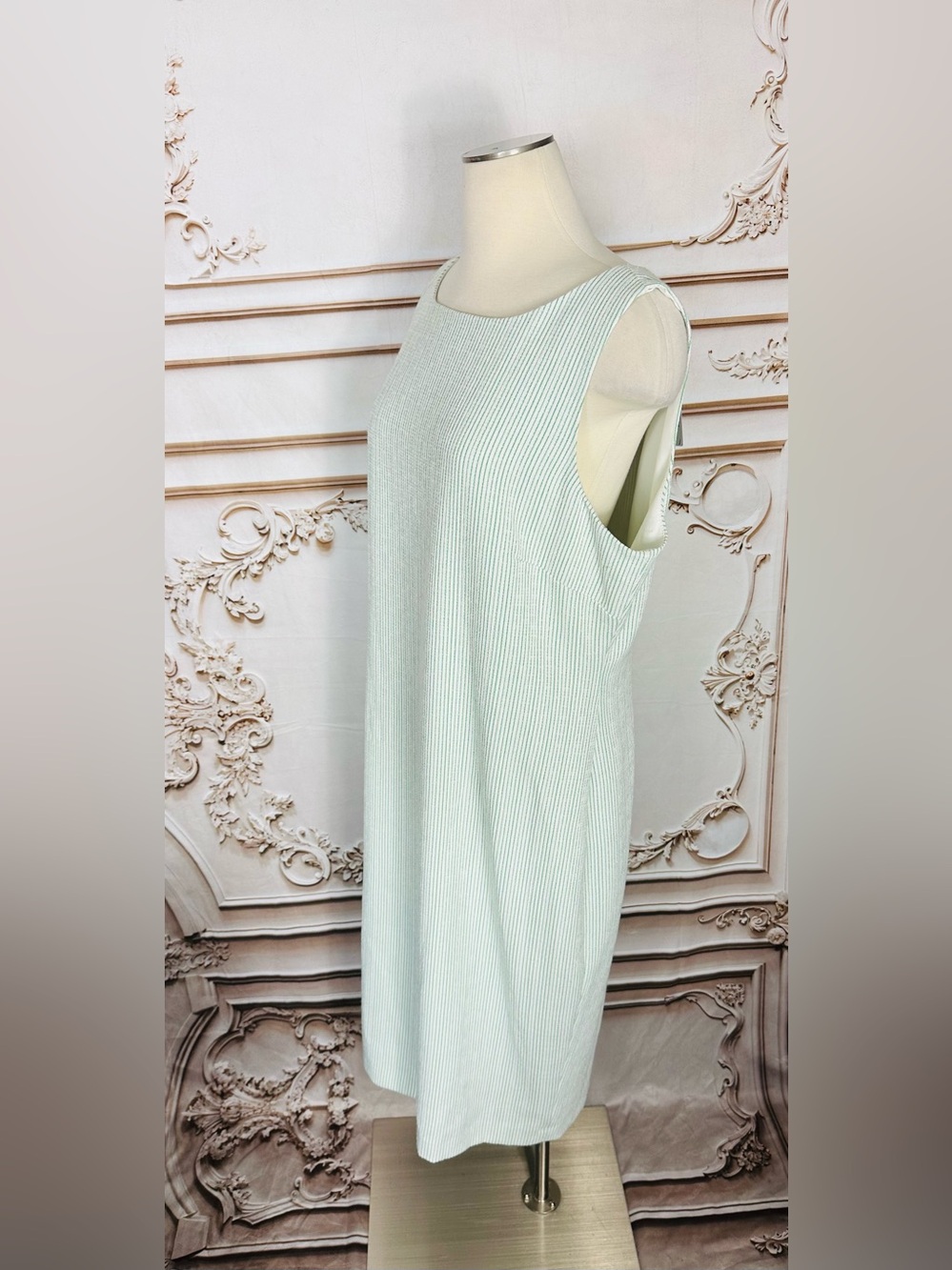 Preston & York Mint Green Sleeveless Sheath Dress with Belt - Picture 6 of 16